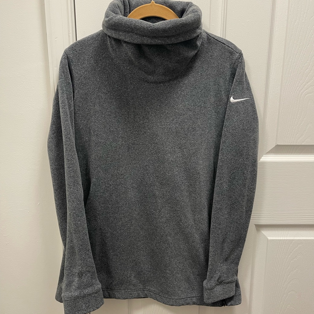 Nike Mens Dark Gray Turtleneck Fleece PulloverA77